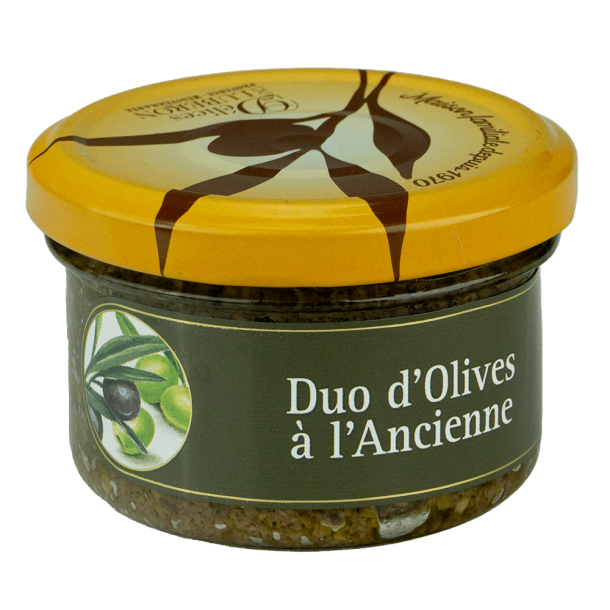 Tapenade af sorte og gr�nne oliven
