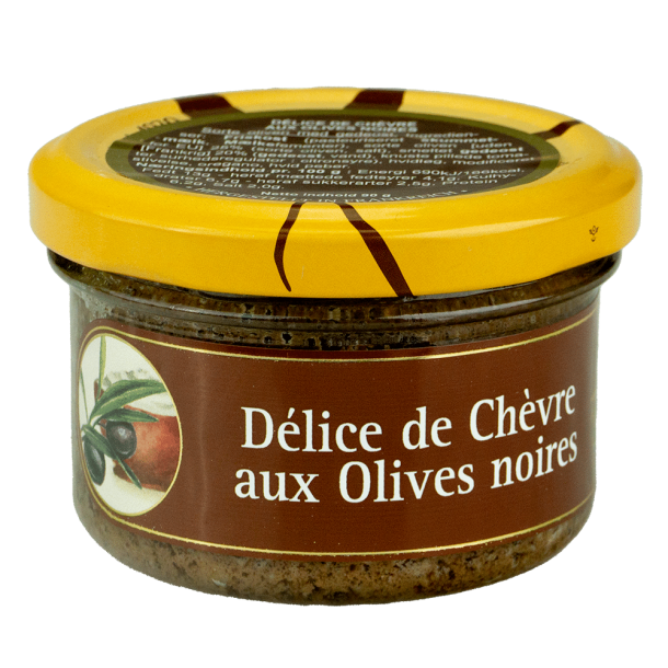 Tapenade af sorte oliven med gedeost