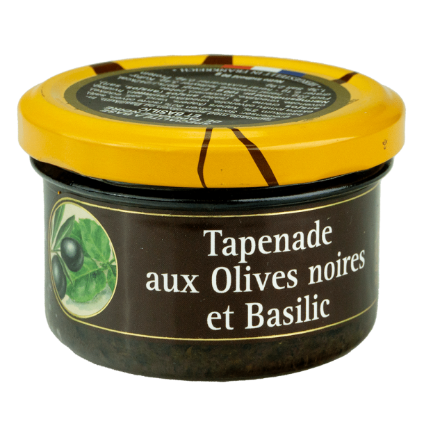 Tapenade Sorte Oliven med Basilikum