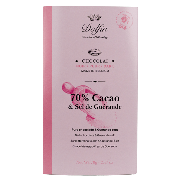 Ekstra m�rk chokolade 70% med Gu�rande salt