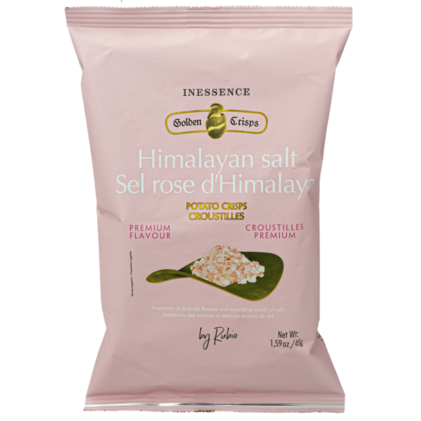 Kartoffelchips med pink salt fra himalaya