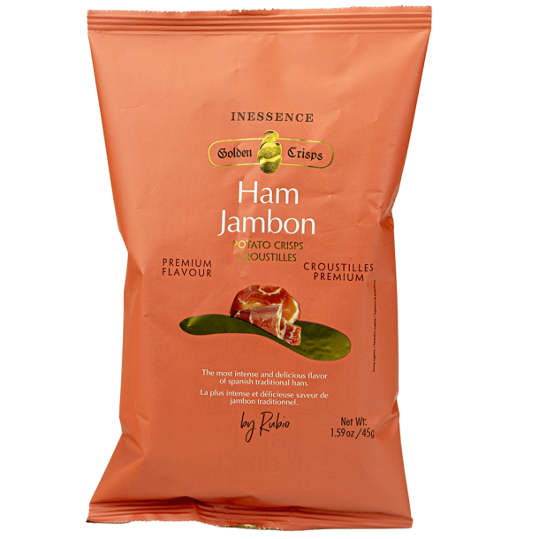 Kartoffelchips med spansk skinke