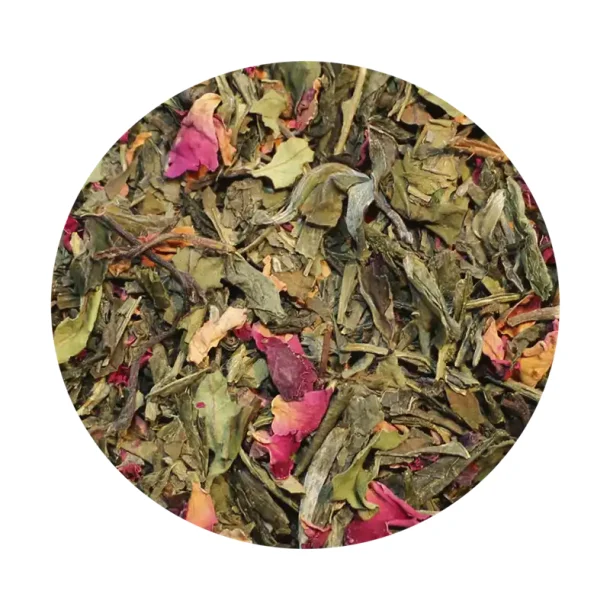 Grn/hvid te med kvde og passionsfrugtsmag