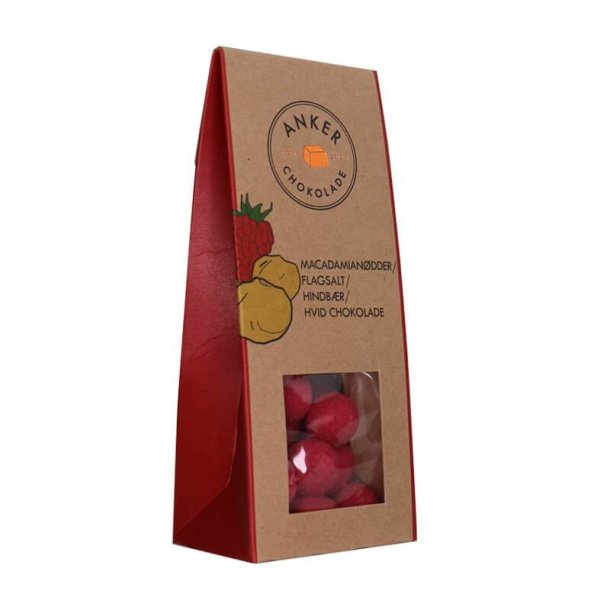 Macadamiandder, flagesalt, hindbr, hvid chokolade