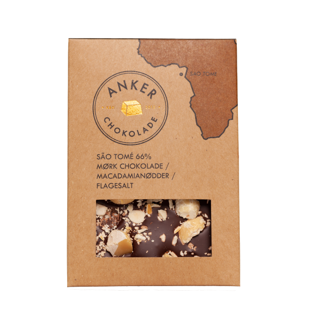 Mrk chokolade m macamiandder og flagesalt (kologiske)