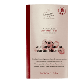 M�lkechokolade med karamelliseret macadamian�dder