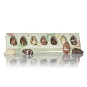 Marcipan�g og fyldte chokolade�g i gr�n Cocoture �ske