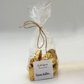 Guldhjerter med nougatcreme