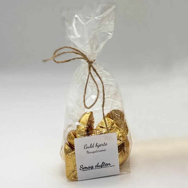 Guldhjerter med nougatcreme