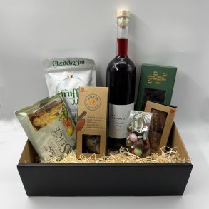 Julekurv med gl�gg og s�de sager