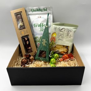 Julekurv med s�de jule delikatesser